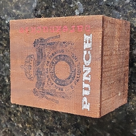 Punch Bareknuckle Accents Vintage Punch Cigar Box Cigar Saver Decor